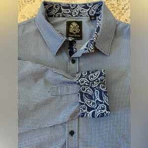 English Laundry Dress Shirt Contrasting Cuffs Sz XXL